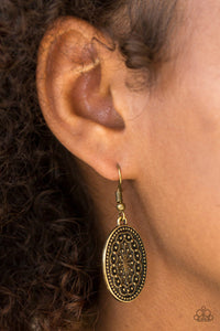 Paparazzi Accessories Ancient Wonders  Brass Earrings