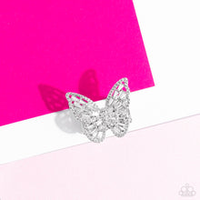 Load image into Gallery viewer, Paparazzi Accessories Bright-Eyed Butterfly - White