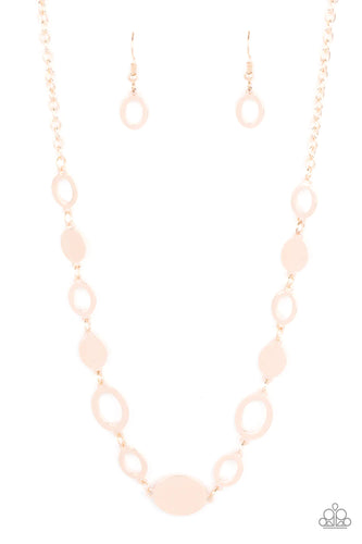 Paparazzi Accessories Working OVAL-time - Rose GoldNecklace