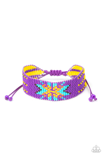 Paparazzi Accessories Beaded Badlands - Purple